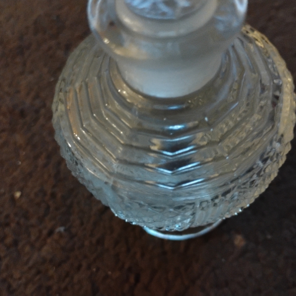 VINTAGE ADAM GLASS/  CRYSTAL EMPTY PERFUME BOTTLE,  MADE IN  ITALY! - Picture 5 of 14